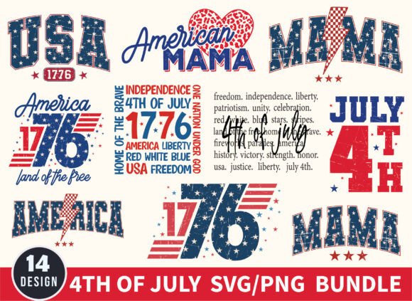 4th of July SVG Bundle: Graphics & T-Shirt Designs