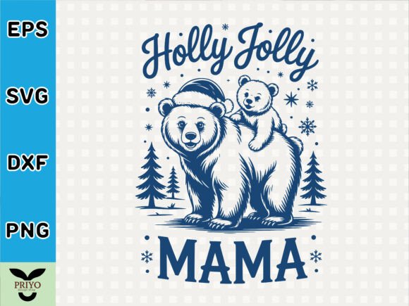 Christmas Holly Jolly Mama T-shirt