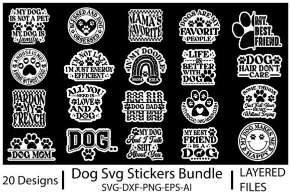 Dog Svg Stickers Bundle Graphics for T-Shirt Designs