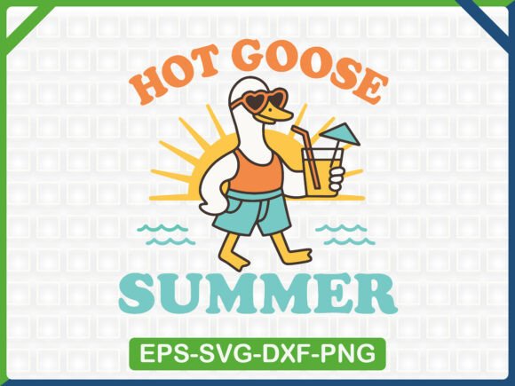 Hot Goose Summer SVG Graphics for T-Shirt Designs