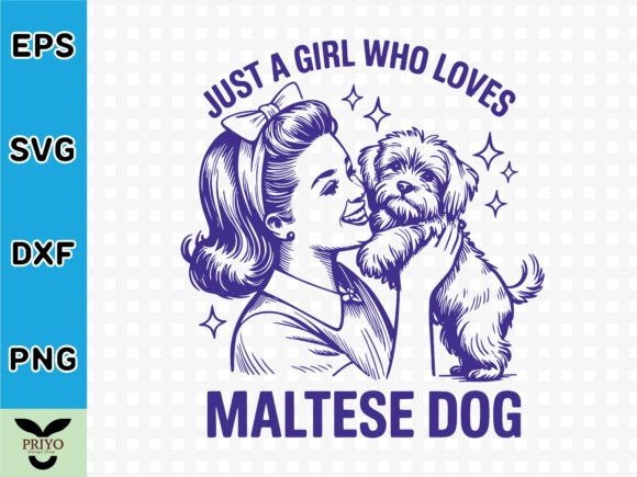 Just a Girl Who Loves Maltese Dog Shirt: Graphics & T-Shirt