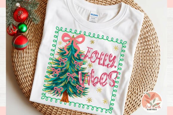 Preppy Brushstroke Christmas Coquette Graphics & T-Shirt Designs