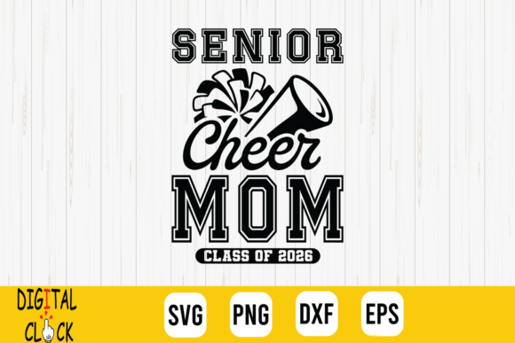 Senior Cheer Dad 2026 SVG Graphics for T-Shirt Designs