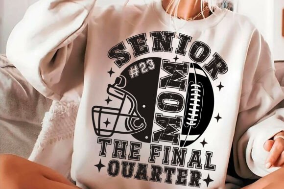 Senior Football Mom 2026 Graphics & T-Shirt Designs