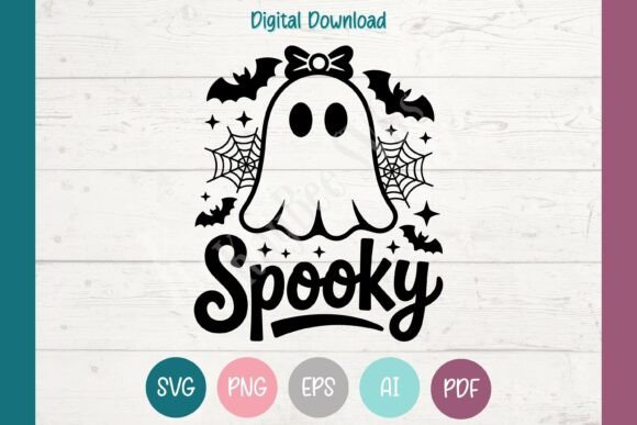 Spooky Cute Ghost Graphics for T-Shirt Designs