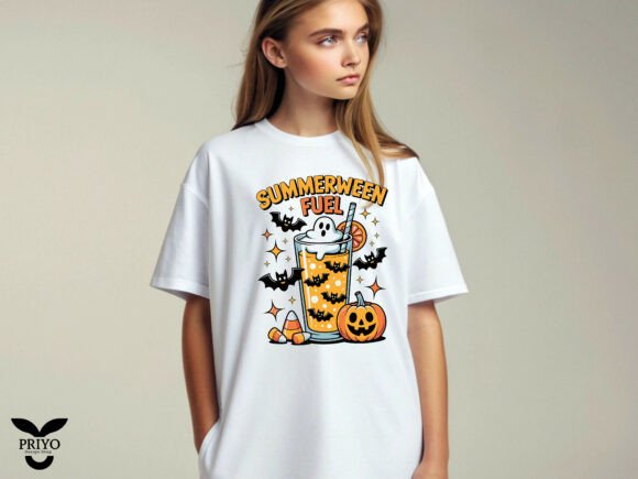 Summerween Fuel Ghost Haunted T-Shirt Design Graphics