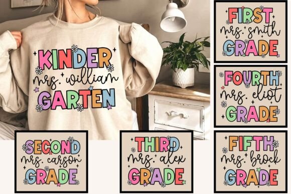 Teacher Grade SVG Bundle for Graphics & T-Shirt Designs