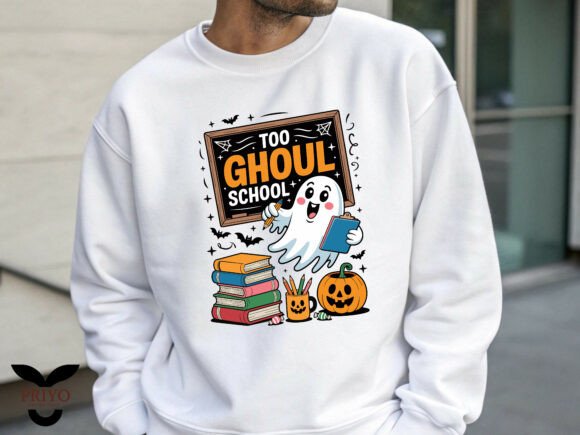 Too Ghoul School Halloween Teacher Shirt: T-Shirt Graphics